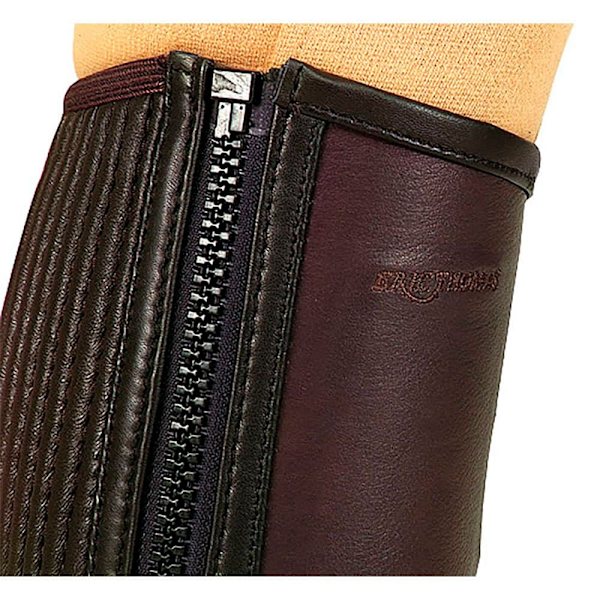 Equitheme Läder Half Chaps Brun 2XS