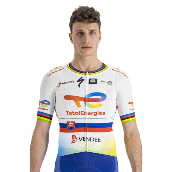 Sportful Kortærmet Trøje Total Energies Bomber Hvid 3XL Mand