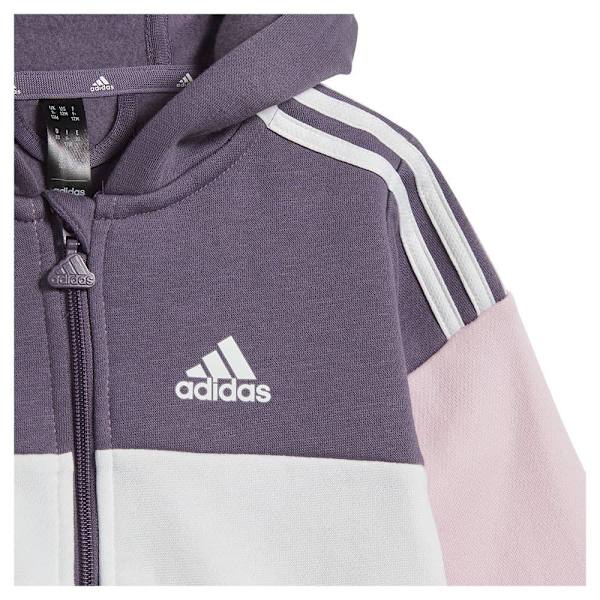 Adidas Stripes Colorblock Fleece Set Tiberio 3 Lila,Rosa 6-9 Months