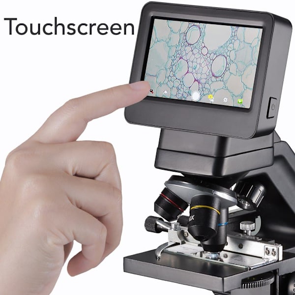 Bresser Hdmi Digital Mikroskop Skole Hobby Biolux Touch 5 Mp Sort