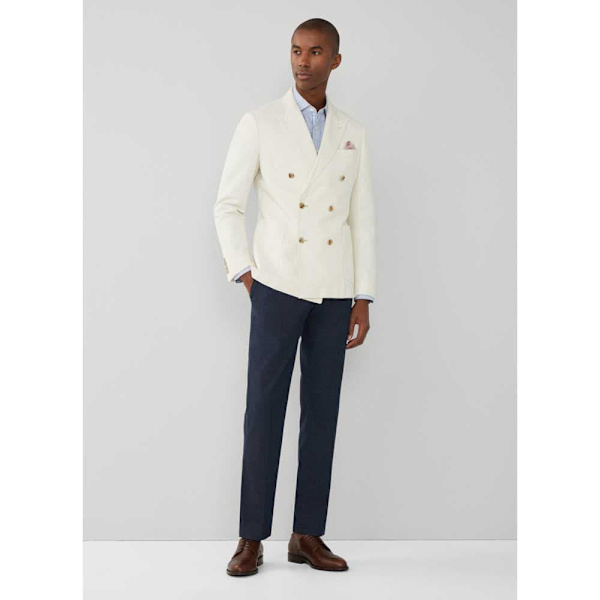 Hackett Gmw Lin Cot Hbone Db Blazer Beige 50 / R0 Man