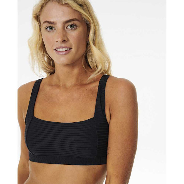 Rip Curl Premium Surf D-dd Crop Bikinitopp Svart XS Kvinna