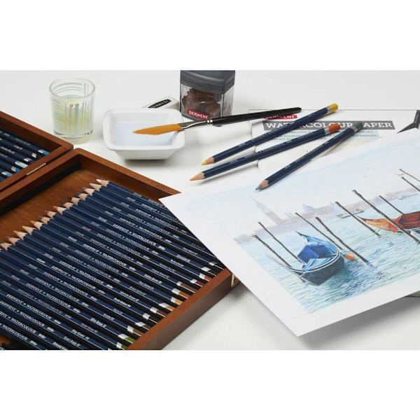 Derwent Metallisk Kasse Blyant Watercolour 24 Enheder