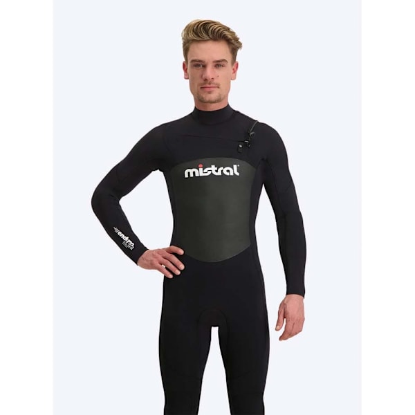 Mistral Langærmet Neoprendragt Med Lynlås Bagpå Gale Force 3/2 Mm Sort S