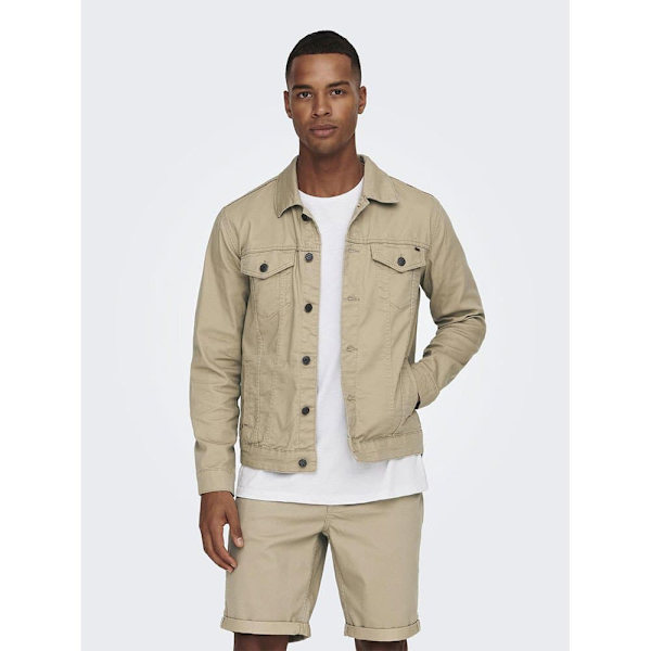 Only & Sons Coin Life Colour 4453 Denimjakke Beige M Mand