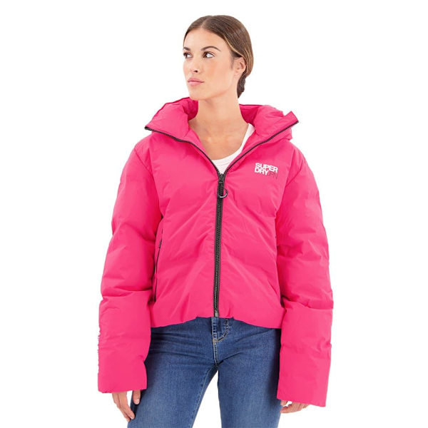 Superdry Puffer Jakke Boxy Rosa XS Kvinde