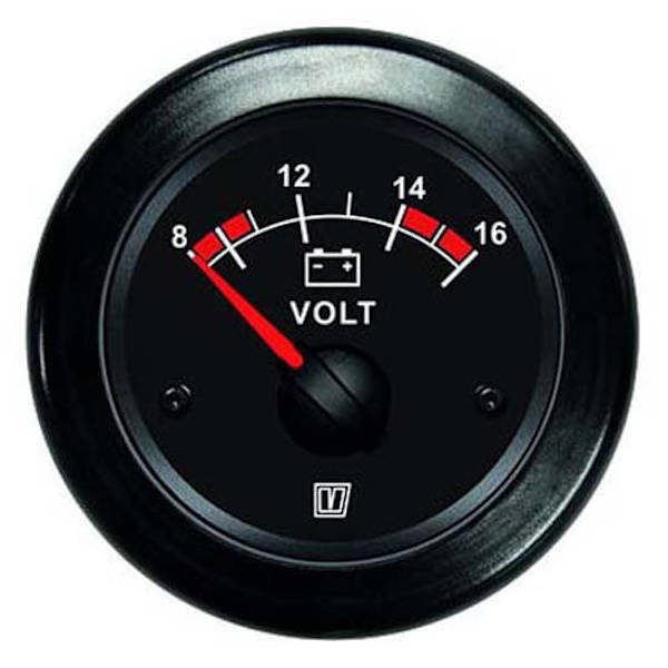 Vetus Voltmeter 10-16v Sort 52 mm