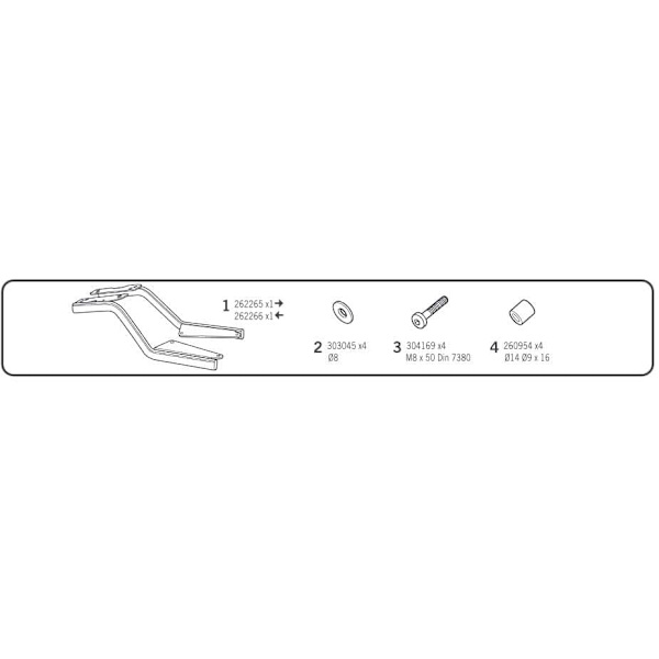 Shad Top Master Bagbeslag Benelli Leoncino 502i/trail Sort