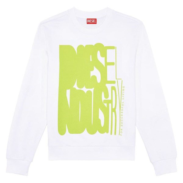 Diesel Sweatshirt Ginn K37 Hvid XL Mand