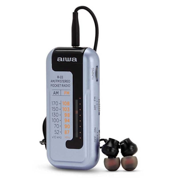 Aiwa Bærbar Radio Am/fm Mini R-22sl Transparent