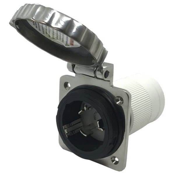 Marinco Inox Power Inlet 50a 125/250a 4c Musta,Harmaa