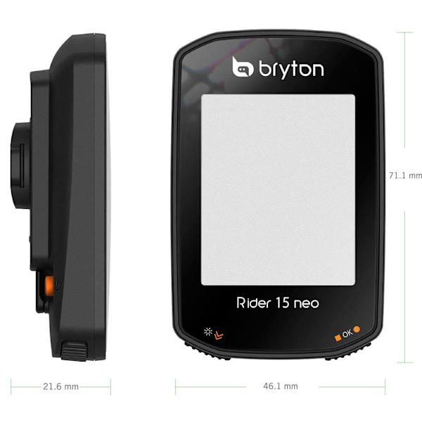 Bryton Pyöräilytietokone Rider 15 Neo C Musta