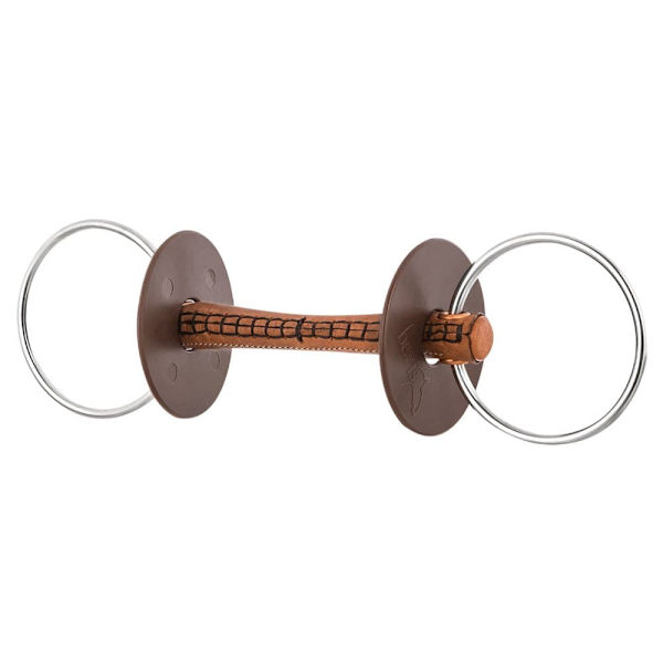 Beris Blød Snaffle Leatherbar Standard 7.5 Cm Bit Gylden 140 mm