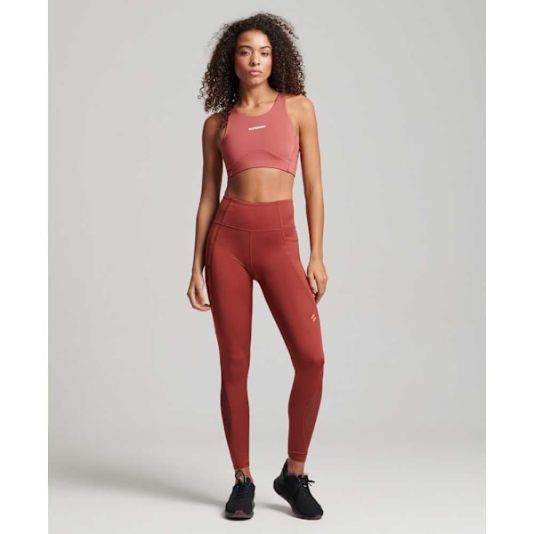 Superdry Mesh Full Length Leggings Brun XL Kvinde