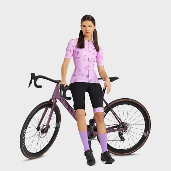 Siroko M2 Bloomer Korta ärmar Cykeltröja Lila S Kvinna