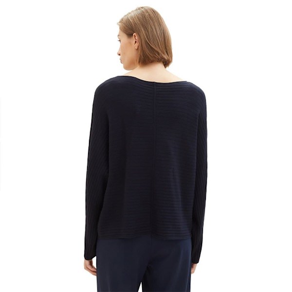 Tom Tailor Sweater 1037737 Knit Structured Batwing Blå L Kvinde