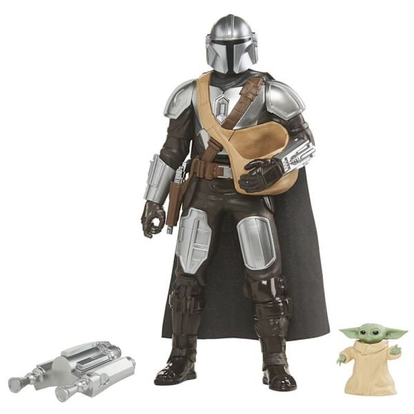 Star Wars Galactic Action The Electrónicas Interactives Figur Mandalorian & Grogu Gylden