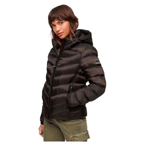 Superdry Vadderad Jacka Fuji Brun M Kvinna
