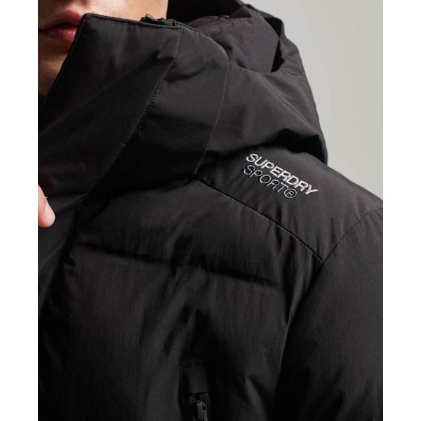 Superdry Polstret Jakke Longline Sort 2XL Mand