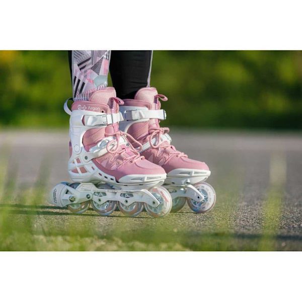 Powerslide Rullskridskor Phuzion Argon 80 Vit,Rosa EU 41