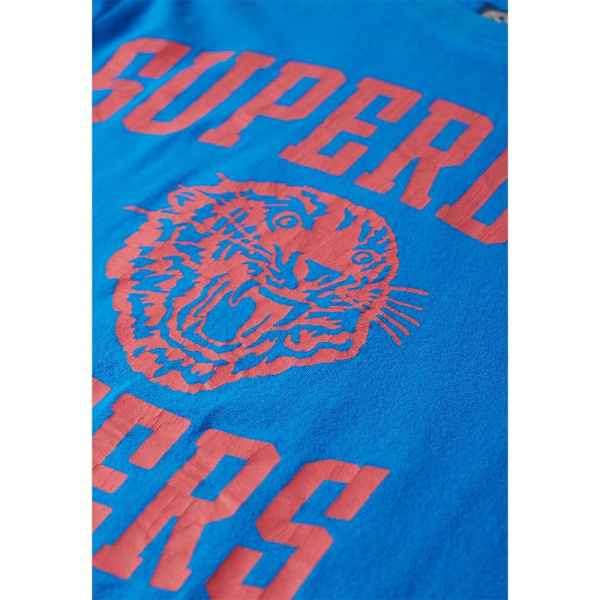 Superdry Track & Field Ath Graphic T-shirt Med Korta ärmar Blå XL Man