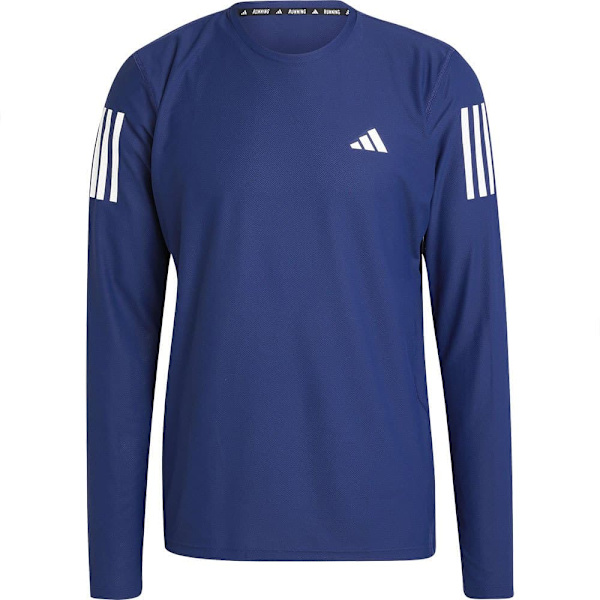 Adidas Own The Run T-shirt Med Lång ärm Blå S / Regular Man