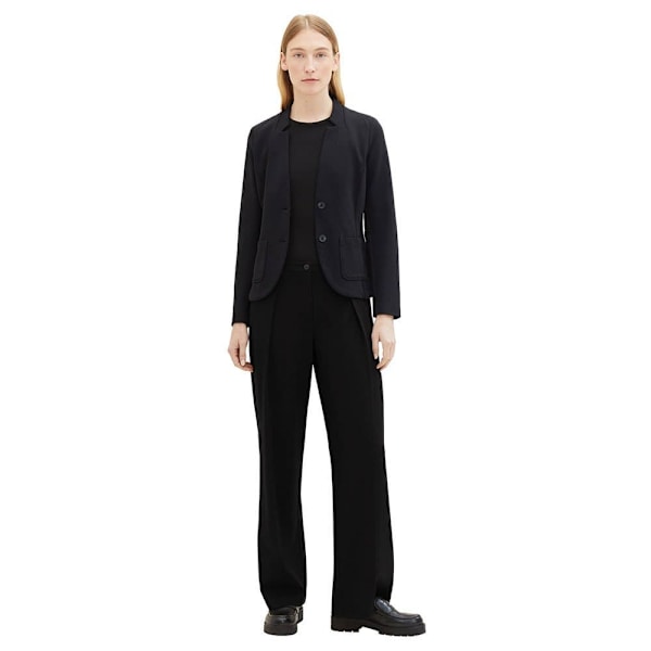 Tom Tailor 1038703 Ottoman Structure Blazer Sort S Kvinde