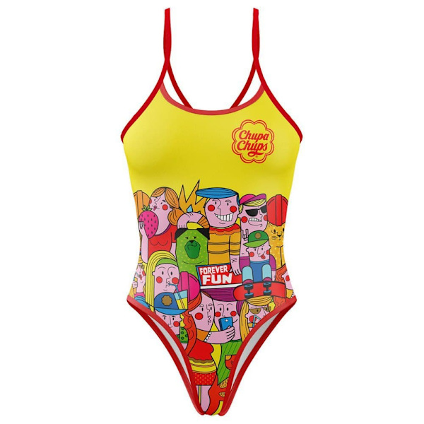 Otso Baddräkt Chupa Chups Forever Fun Gul 4XS Flicka