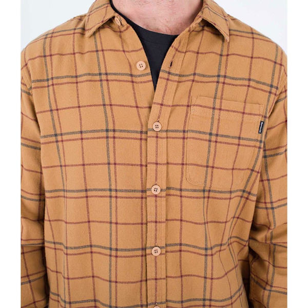 Hurley Kortærmet Skjorte Portland Organic Brun M Mand