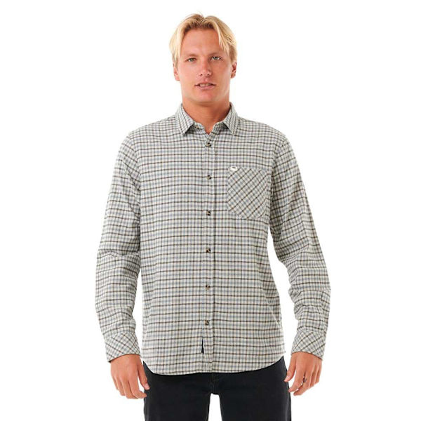 Rip Curl Classic Surf Checked Skjorte Med Lange ærmer Grå M Mand