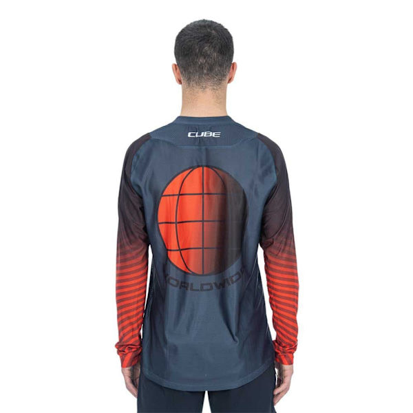 Cube Pitkähihainen Enduro Jersey Vertex Punainen,Harmaa 3XL Mies