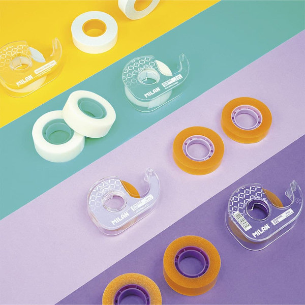 Milan Udstillingsboks 36 19 Mm X 33 M Mat Klæbemiddel Tape Dispensere 19 Mm X 33 M Transparent