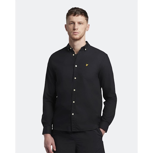 Lyle & Scott Oxford Skjorte Med Lange ærmer Sort XS Mand