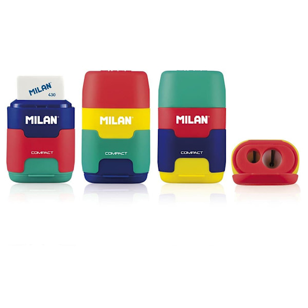Milan Vis Terning 24 Compact Mix Med Blyant Blyantspidser Compact Mix Flerfarvet