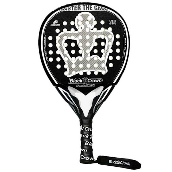Black Crown Padel-maila Special Soft Hopeinen