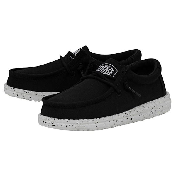 Hey Dude Ungdomssko Wally Slub Canvas Sort EU 35 Dreng