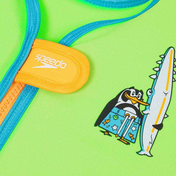 Speedo Väst Learn To Swim Character Printed Grönt 24 Months-4 Years