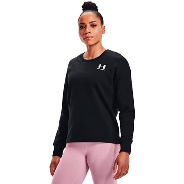 Under Armour Sweatshirt Rival Fleece Oversize Crew Sort S Kvinde