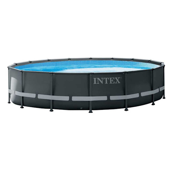 Intex Rund Stålram Ovan Markpool Ultra Xtr 488 X 122 Cm Grå 19156 Liters