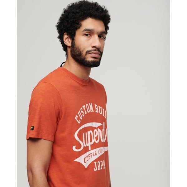 Superdry Copper Label Script T-shirt Med Korte ærmer Orange XL Mand