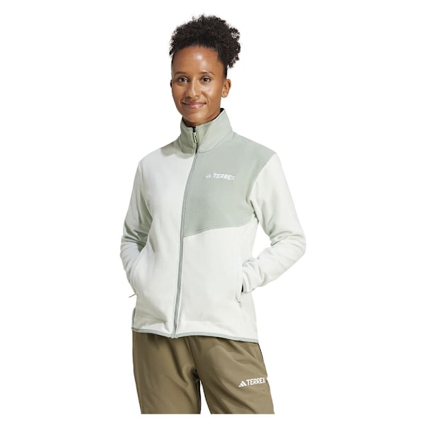 Adidas Terrex Multi Fleecejacka Med Dragkedja Grönt S Kvinna