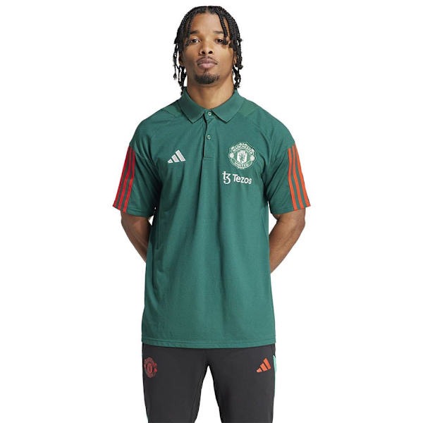 Adidas Kortærmet Polo Træning Manchester United 23/24 Grøn S