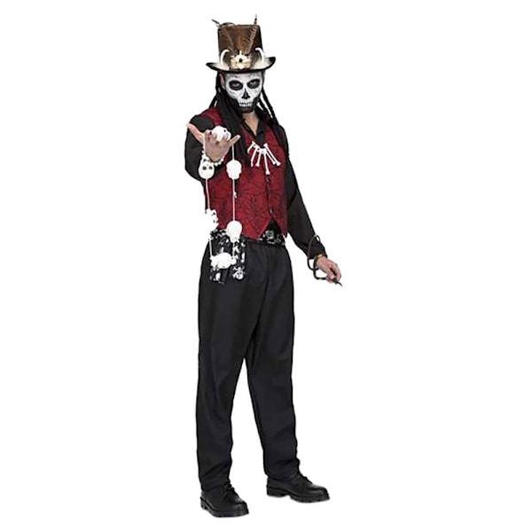Viving Costumes Mand Custom Voodoo Master Rød M-L