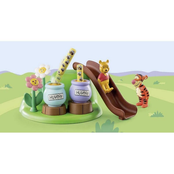 Playmobil Bin Trädgård Konstruktion Spel 1.2.3 & Disney: Winnie The Pooh & Tigger Rosa