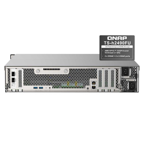 Qnap Ts-h2490fu-7302p-128g Netværks-nas-harddisk
