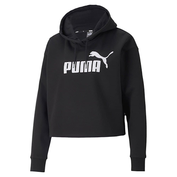 Puma Essential Cropped Logo Sort XS Kvinde