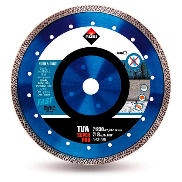 Rubi Diamantskåret Skive R31935 230 Mm Gylden