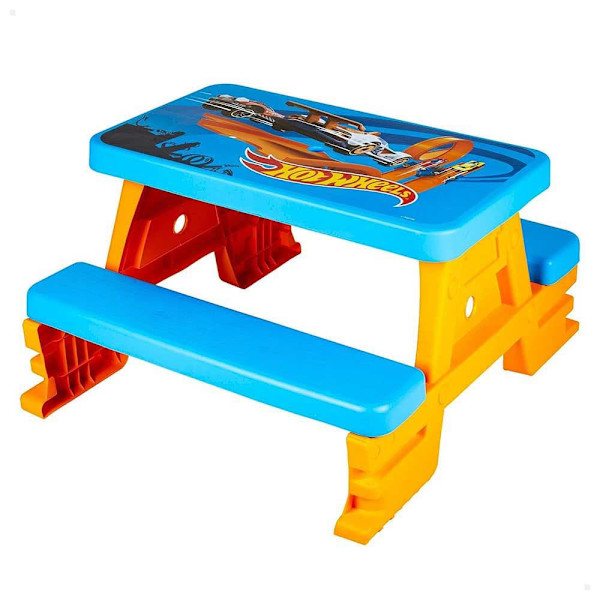 Hot Wheels Piknik-pöytä Infantil Keltainen 69x79x42 cm