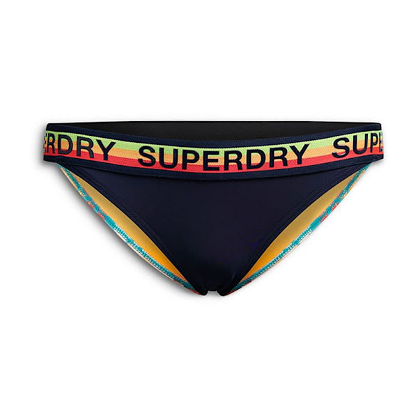 Superdry Bikini Bund Logo Classic Blå M Kvinde