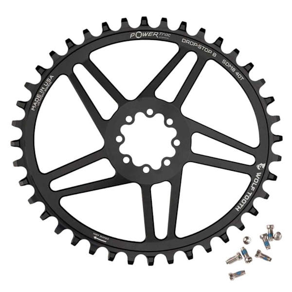 Wolf Tooth Oval Kædering Med Direkte Montering Sram Axs 8b Sort 42t
